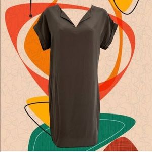 Cynthia Rowley 100% silk taupe dress